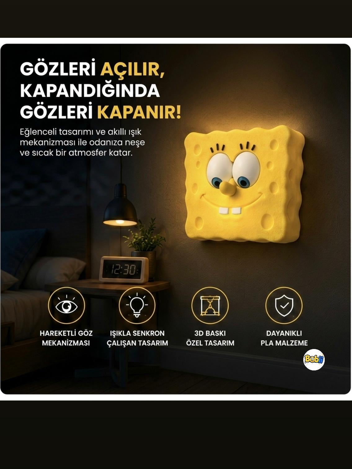 Bobii™️ Sevimli Karakter Işık Anahtarı